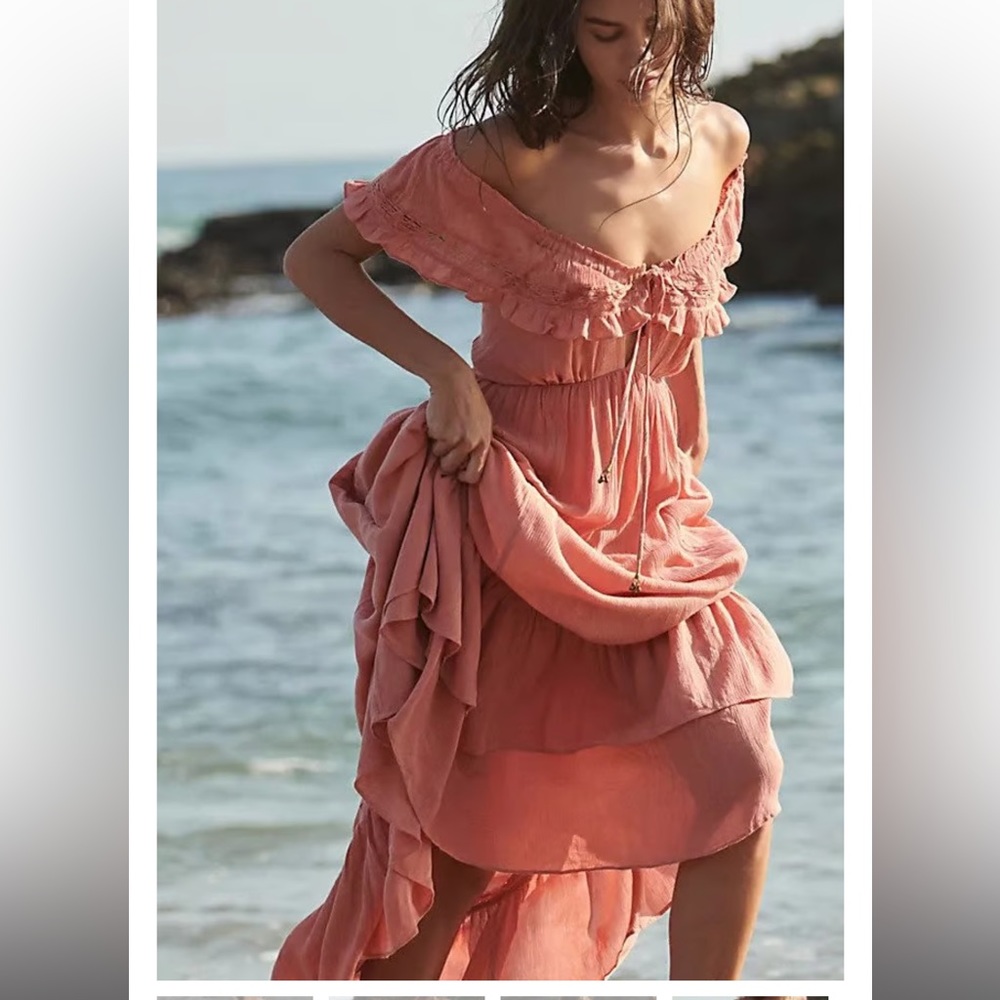 Moonlight ocean maxi clay pink size small free people